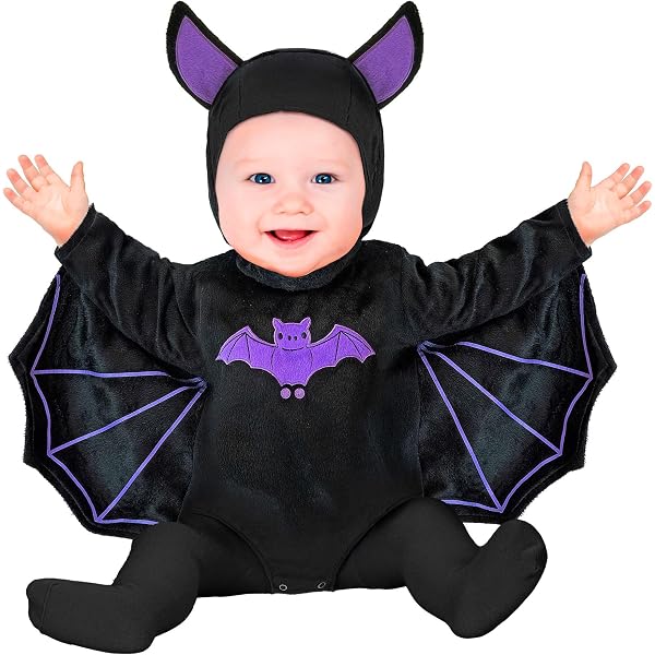 Costume Halloween Neonato – Tutina Pipistrello Con Cappuccio E Orecchie, Per Bambini 0‑18 Mesi (nero, Morbido E Traspirante)