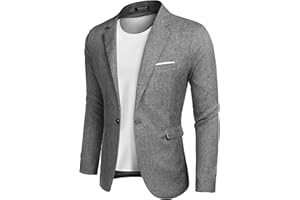 Maxmoda Men’s Jacket, Linen Texture, Men’s Blazer with Slim Fit, Modern, Casual Lightweight Jacket.