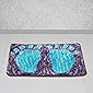 Story@Home Eco Series 2 Pieces Cotton Blend Door Mat - 16 x 24 inch (Blue and Purple)