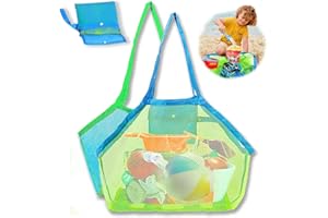 ZZRSYJ Bolsa Malla Playa,Red Juguetes Playa,Bolsa de Juguete de Playa, Bolsa Grande de Malla para Juguetes de Playa,Bolsa Red Playa plegable y reutilizable para guardar los juguetes de los niños