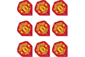FOCO Officially Licensed Manchester United Football Club Dart Flights Extra Thick 75 Micron - 3 Sets per pack (9 darts Flights in total) - Professional Darts Accessories