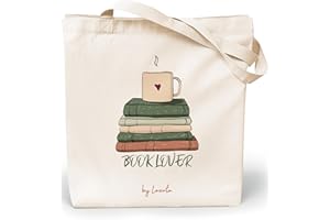 Loxato Tote Bag Femme - Sac Cabas Femme Original - Tote Bag Coton 100% Grand 35 x 42 x 8 cm - Sac Fourre Tout en Toile