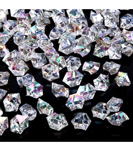 200 Stück Glassteine Deko - Acryl Kristallsteine 14x11mm Für Vasen & Hochzeit