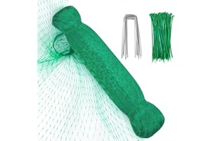 ‎VEGAMALL Vogelnetz Vogelschutznetz Engmaschig Teichnetz Laubschutznetz für Laubnetz Taubennetz Pflanzennetz Schutznetz Gartennetz Baumnetz Balkon Heidelbeeren (4X10M+50Cable Ties+10pegs)