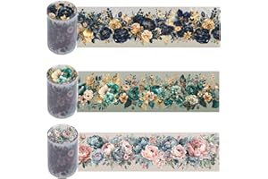 HNLMZ Washi - Set di 3 rotoli di adesivi per scrapbook in PET Washi, in PET trasparente, per album di ritagli, diari, blocchi appunti utilizzati e album di foto fai da te (A)