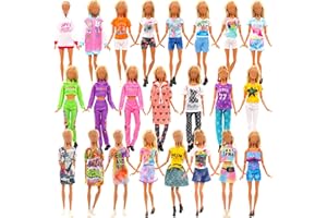 Miunana 10 Accessori Per Barbie 11.5 Pollici 28 - 30 CM Bambola: 4 Vestiti + 6 Abiti (Selezionati A Caso)