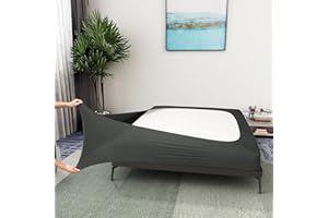 ALYVIA SPRING Box Spring Cover Queen Size - Maglia in jersey ed elastico avvolgente intorno a 4 lati, alternativa per gonna da letto, Queen/Cal Queen, grigio