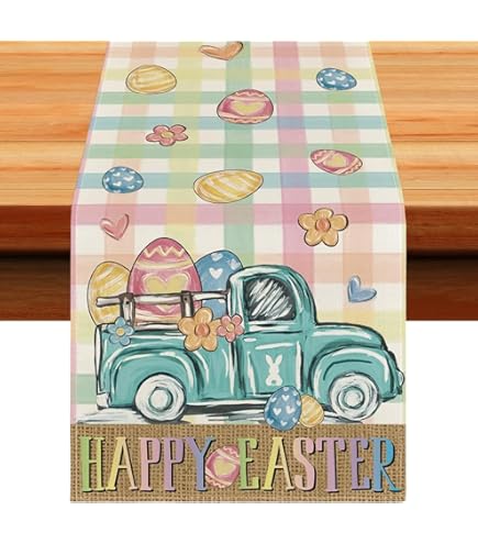 Runner Da Tavolo Pasquale 40x140cm | Tovaglia Decorativa Conigli E Carote | Per Primavera E Feste - Foto 5