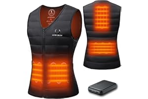 HEWINZE Polaire Gilet chauffant Femmes avec batterie incluse, veste chauffage usb, utilisée pour le ski, le camping, la pêche sur glace et d'autres activités de plein air