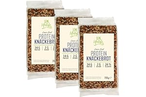 LCW Protein Knäckebrot mit 34% Protein | 200g (= 8 Scheiben) | Hoher Proteingehalt | zuckerarm | Lower Carb* | 79% weniger Kohlenhydrate* (3er Pack)