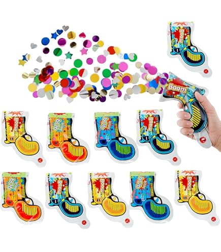 Cannone Per Coriandoli A Molla 19.5 Cm – Carta Riciclabile Arcobaleno, Perfetto Per Compleanni, Matrimoni E Feste
