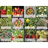 Prademir Samen Chili Set aus Portugal 12 x 100% Natur Premiumsamen saatgut alte sorten Carolina Reaper und andere Chili Samen