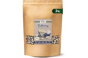 Biojoy Mais per Pop-Corn Biologico Blue Diamond (2 kg), Crudo e Intero, Senza Additivi