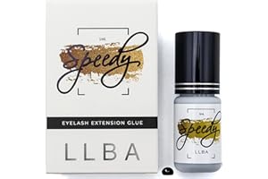 LLBA colle à cils pour professionnels – Colle Noir | Plusieurs choix pour le temps de séchage 0,5 à 3 Secondes | 5mL | Colle extra forte pour extensions de cils | Tenue 7-8 Semaines (Speedy)