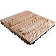Kingfisher FT100 Wooden Decking Tiles - Natural Wood (Pack of 9 ...