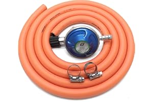 IGT Camping Gas Regulator 2M Hose & Clips Fits 907,904.901