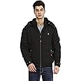 HIVER Men's Nylon Jacket Water Proof Full-Sleeved Winter Jacket with Hood For Minus Degree