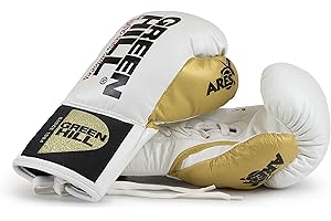 GREEN HILL Guanti da Boxe Professionisti Ares GUANTONI CRINE Lacci Pelle