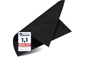 EVOCAMP Tapis Ignifugé 60x30 cm Résistant à la Chaleur Jusqu'à 982 °C, Tissu Anti-feu Idéal comme Protection ou Support de Grill, Plaque Réfractaire Non Inflammable, Noir