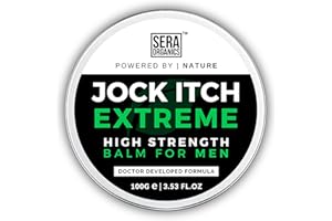 Jock Itch Treatment for Men | Antifungal Cream | Skin Jock Itch Treatment Anti fungal | High Strength All Natural Ingredients (100g) Handcrafted in The UK - by Sera Organics