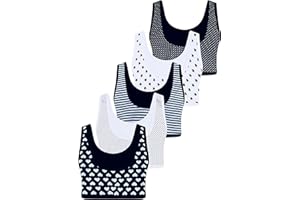 LOREZA ® 5 Mädchen Bustier aus Baumwolle BH Sport Bra Gr. 128-170