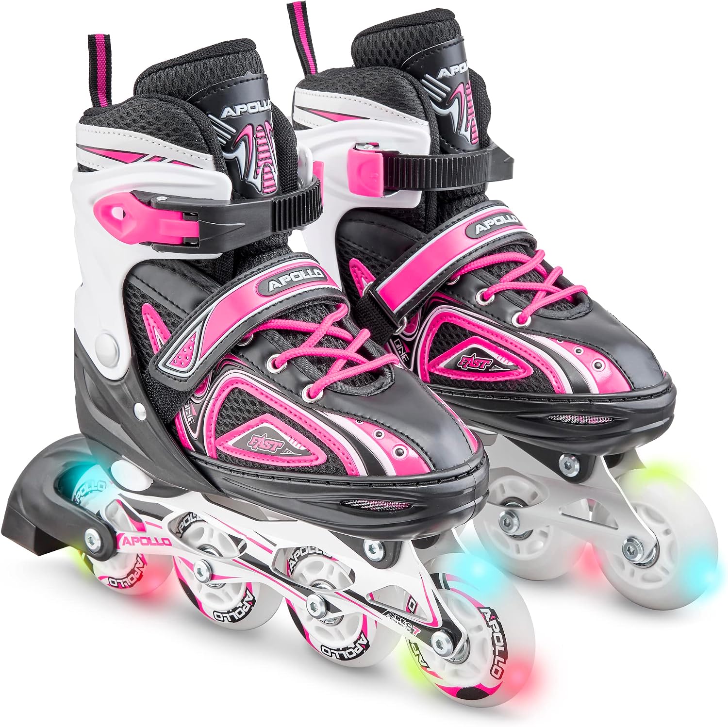Apollo Patines en Línea Niña y Niño Super Blades X Pro – Patines en Línea Disponibles en Tamaño S, M, L – Patines de Ruedas LED - Cómodos Patines Niña o Niño, Ideales para Principiantes