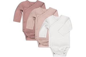 LALOONA BABY BEDDING LaLoona Body Neonato Avvolgente Maniche Lunghe 3 Pezzi - Tutine Neonato Cotone con Bottoni, Testato OekoTex Standard 100 -