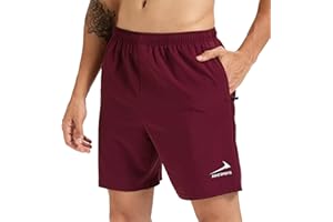 RANE SPORTS Men's Sports Shorts with Zipper Pockets - Lightweight, Breathable, Ideal for Running, Gym, Outdoor Activities