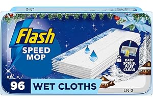 Flash Speedmop Floor Cleaner Wet Cloth Alpine Escape Refills, 96ct (24x4) Cloths, Fast Easy & Hygienic, Multi-Surface