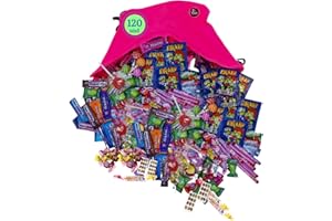 VALELI Mega pack 120 und Surtido de chuches y golosinas. Dulces para relleno piñatas,hasta 12 cucuruchos chucherías - Cumpleaños, Halloween Fiestas Infantiles,Navidad - Con MOCHILA regalo