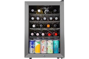 Kuhla 62 Litre/48 Can Drinks & Beer Fridge Stainless Steel Table Top LED Light Mini Fridge with Lock & Key KBC2B