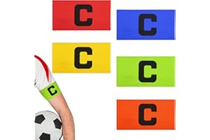 Hyakoz 5 Pack Kapitänsbinde Fussball C Elastic Kapitäns Armbinde Kapitänsbinde Junior für Fußball, Hockey, Rugby