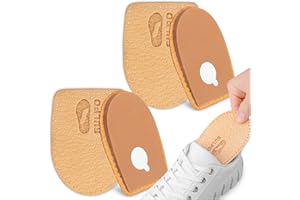 ‎SULPO Sulpo 2 Paare Fersenkeil Einlagen Schuhe Damen und Herren zur Anhebung und Erhöhung der Ferse, Beige Höhe 5 mm, 41-46