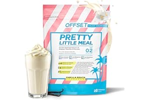 ‎OFFSET NUTRITION OFFSET Nutrition Abnehm Shake Vanilla Beach [nur 208 KCAL pro Shake] - 28 Portionen | Mahlzeitersatz | Diät Shake mit 24 Vitaminen & Mineralien | Glutenfreie Trinkmahlzeit