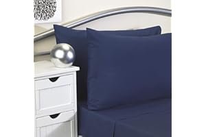 Tiacare Bed Linen - Fire Retardant to BS EN 7175 (Navy, Pillow Case 2 pack)