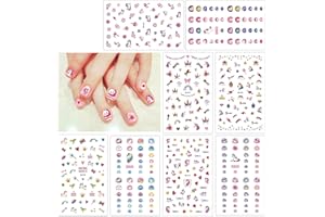 ‎HOWAF HOWAF Einhorn 3D nagelsticker selbstklebend (400+ Designs), Einhorn Nagelaufkleber Nail Art Sticker Nagel Abziehbilder für Mädchen Mitgebsel Kindergeburtstag geschenktüten Weihnachten Nagel Dekoration