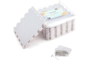 KnitIQ Blocking Mats for Knitting - Extra Thick Blocking Mats for Crochet Projects with Gridlines - 100 T-Pins and Storage Bag Included for Knitting Supplies - Standard Mat Set - Pack of 9