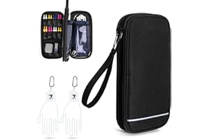 GOBUROS Golfhandschuhhalter, Golfhandschuhetui mit einem Paar Golfhandschuhspanner mit Haken, schützendes Golfzubehöretui für Tees, Ballmarker, Telefon und Golfutensilien