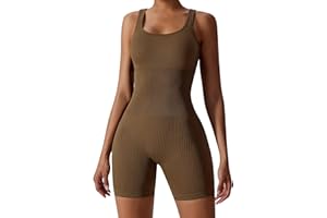 SEAUR Femme Combinaison sans Manches de Sport Jumpsuit Sexy de Yoga Dame Yoga Bodysuit Fille Fitness Gym Sports Yoga Club