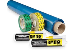 BMD 50m² Dampfbremssystempaket nach DIN 4108 Teil 11 & ENEV Dampfsperrfolie Dampfbremsfolie Dampfbremse Dampfsperre Klebeband Folienkleber CE Siegel