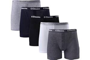 SARIMON Men's Classic Boxers with Elastic Waistband Button Fly Boxer Shorts in Stretch Fit Design Breathable Underwear for any Occasion Assorted Colours Trunks pack of 3