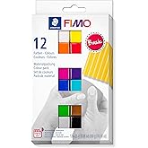 Staedtler Fimo 8023 C12-1 MP Fimo Soft Modelleme Kili Ana Renkler (25 gr X 12 Blok)