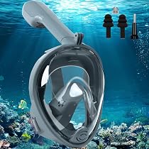 Kit Plongée Adulte Victoper - Masque Panoramique 180°, Tuba Anti-fuite, Verres Anti-buée, Sangles Réglables - Sac Filet Inclus - Snorkeling