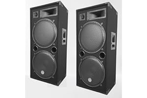 BM SONIC Paire d'enceintes passives sono PA 2x15"/38cm 2x2000W 3 voies bassreflex LSC215