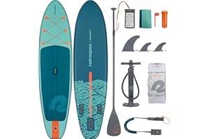 Retrospec Weekender Inflatable Stand Up Paddle Board Includes Paddle, Pump, and Accessories 10’6” Lightweight iSUP, Puncture Resistant Inflatable Paddle Board for Adults