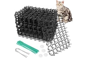 Cat Scat Mats with Spikes, SANEIYA 12pcs Outdoor Cat Repellent Indoor Cat Deterrent Mat 15.5 * 20cm Dig Stopper Anti Cat Dog Lawn and Garden Protection