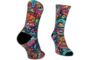 Jungle Socks Calcetines Deportivos Divertidos para CrossTraining, Ciclismo, Running, Fitness, Gimnasio para Hombres y Mujeres. Diseñado en Europa.