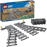 LEGO City Scambi, Set con 6 Pezzi Accessori di Rotaie per Ampliare la Ferrovia del Treno Giocattolo, Giochi Creativi per Bamb