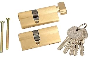 KOTARBAU® Juego de 2 cilindros de perfil de 30 x 40 mm con pomo de cierre