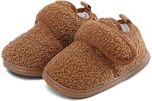 Cheerful Mario 1-5 Years Baby Toddler Boys Girls Slippers Warm Sherpa Fleece Lining Indoor Outdoor Little Kids Winter Shoes